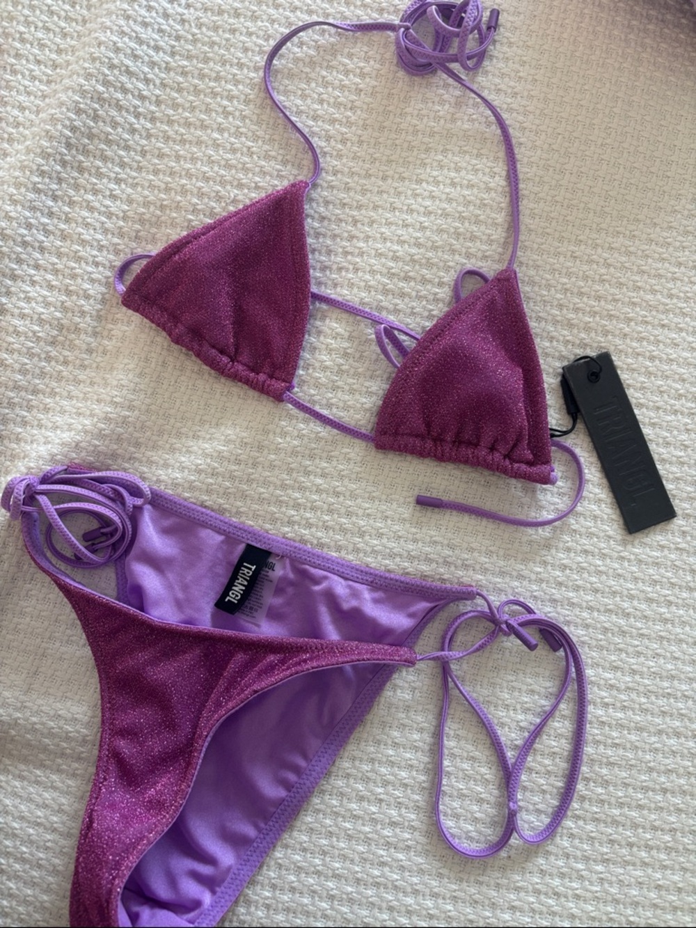 triangl swimwear Shimmer Lilac Triangle Bikini